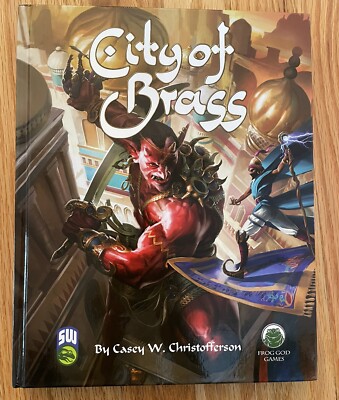 Frog God Swords & Wizardry City of Brass VG+/NM 2018 RPG Book Game