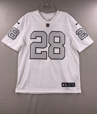 Nike Las Vegas Raiders No28 Josh Jacobs White 60th Anniversary Vapor Limited Stitched NFL 100th Season Jersey