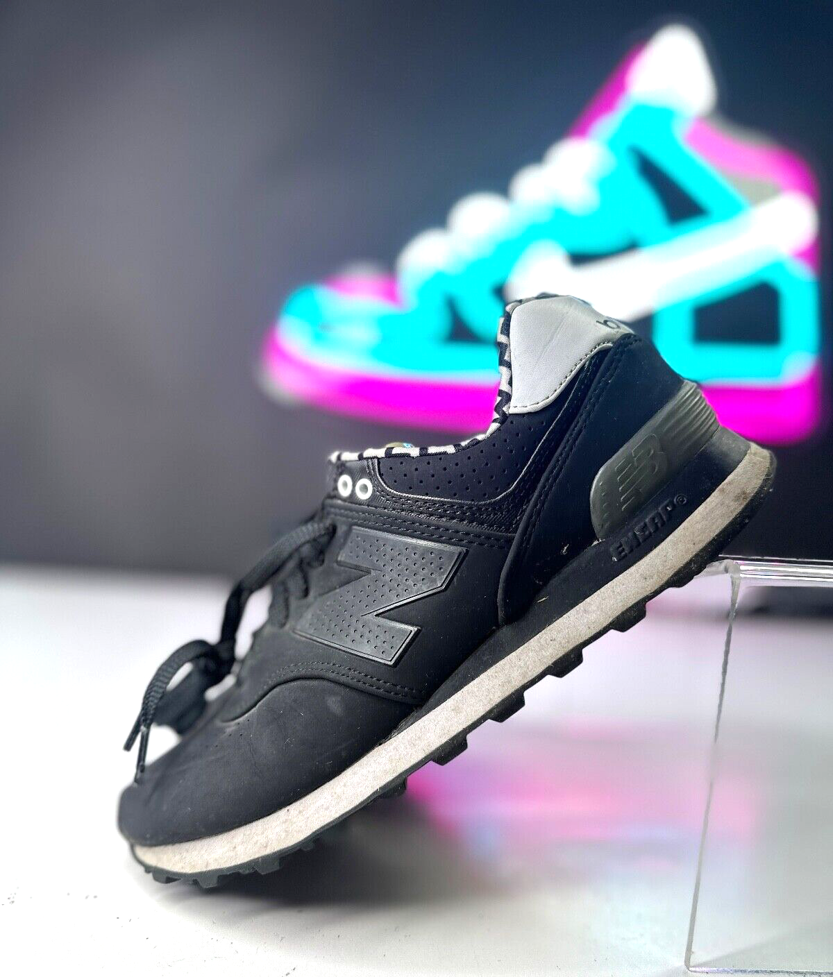 New Balance 574 ホワイト/ブラック スニーカー New Balance ニューバランス スニーカー U574FBG BLACK WHITE