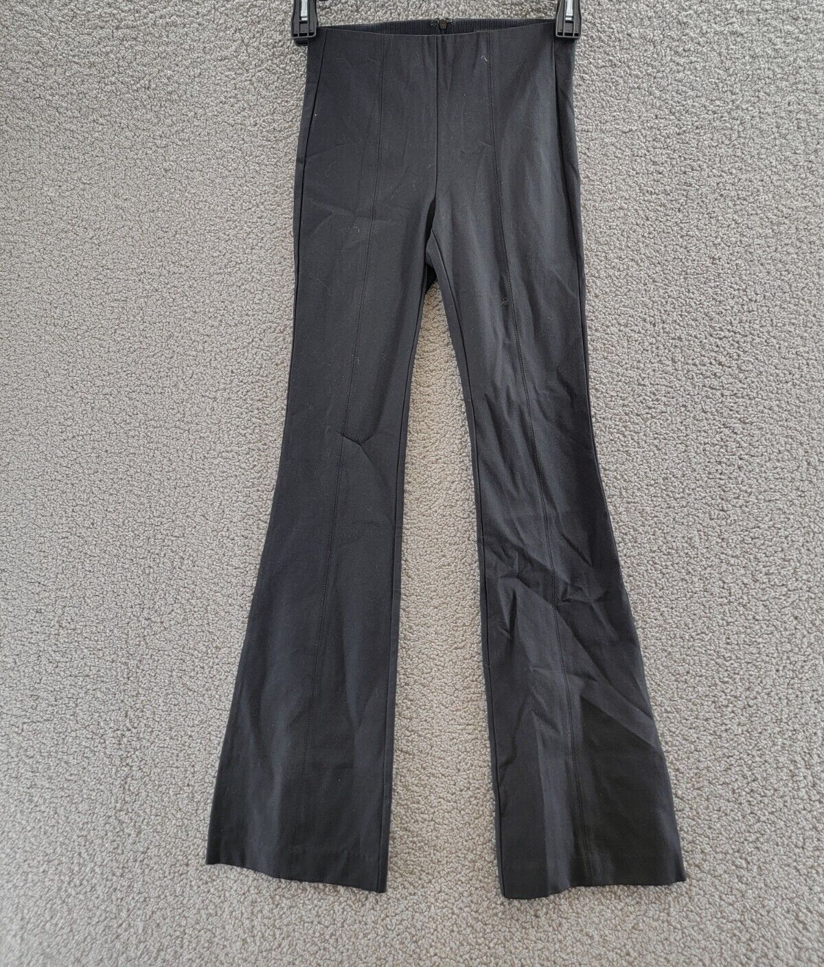 Rag & Bone Simone Flare Pants Women's 0 Black Solid Back Zip Closure - Picture 2 of 12