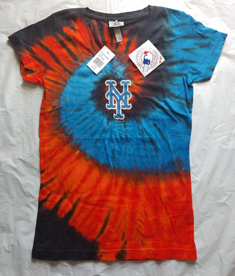 BRAND NEW w/ Tags New York Mets Liquid Blue Tie-Dye T-Shirt - WOMEN's Size Large