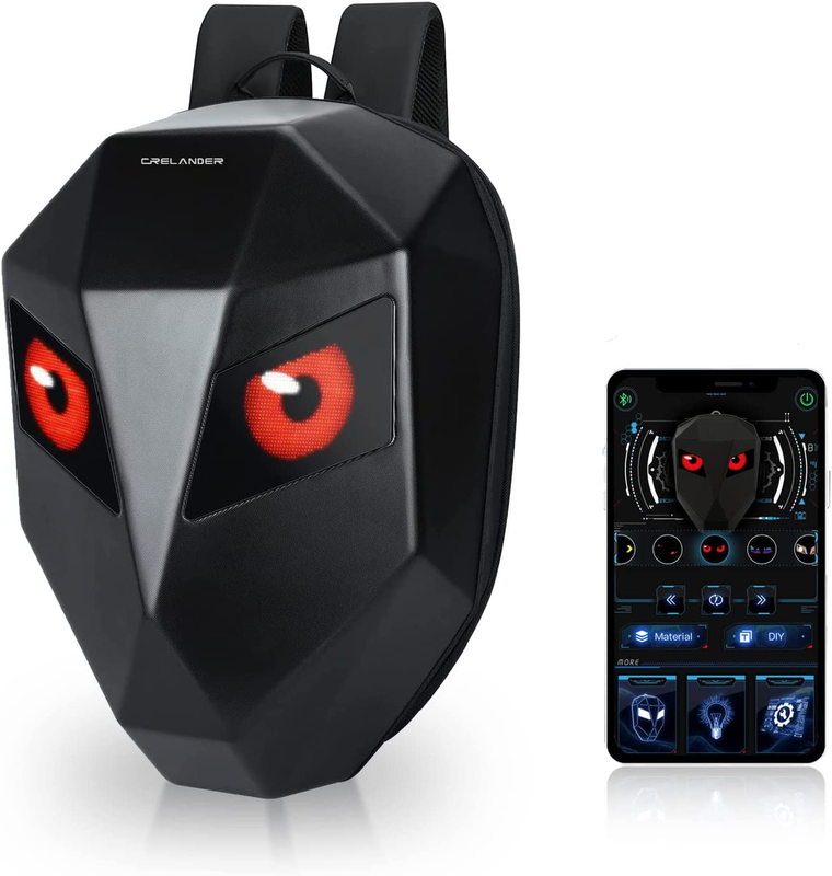 LED Knight Backpack, Laptop Bag Motorcycle Riding Backpack Hard Shell Travel Bag