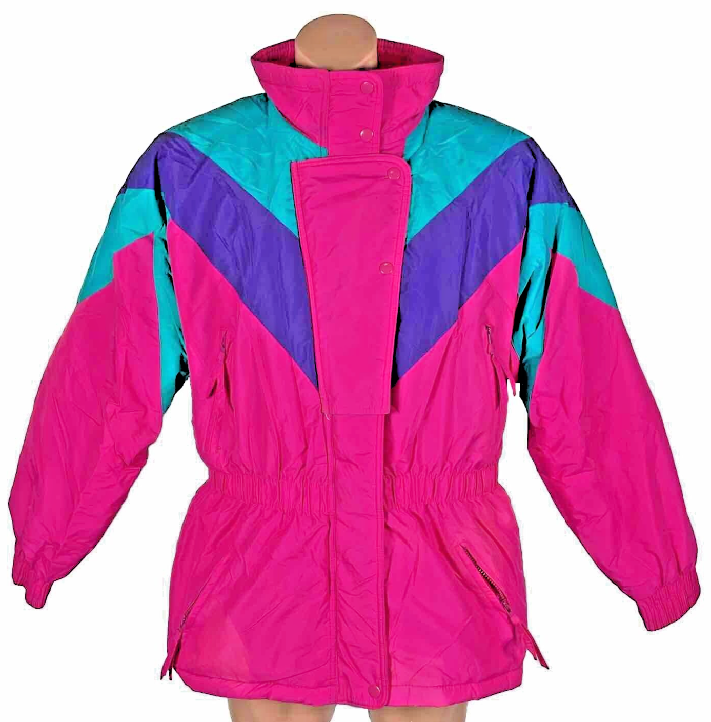 80s ピンク ブルゾン VTG 80s Active Sensation COLOR BLOCK Pink Blue Full Zip