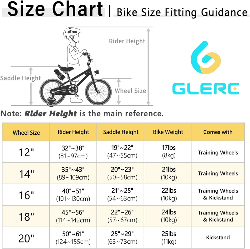 Fantacy 12 14 16 18 20 Inch Kid Bike for 2-14 Years Old with Headlight & Kicksta