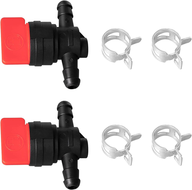Fuel Shut off Valve 2 Pack Inline Gas Control Tap for Small Engines Lawn Mower