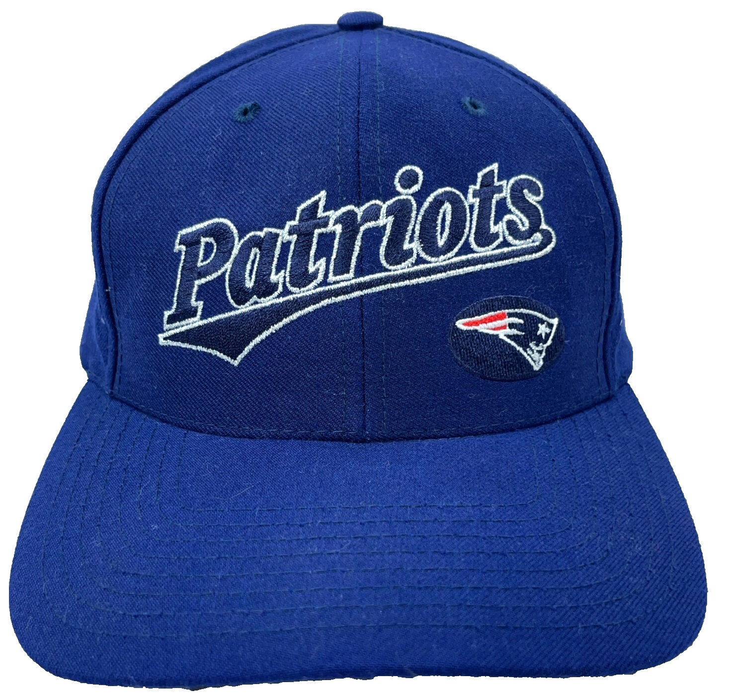 Vintage New England Patriots Hat Cap Snapback Blue Script