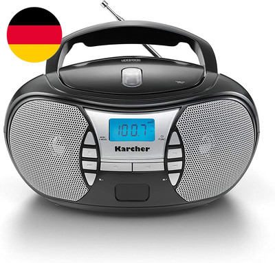 KARCHER RR 5025-B Tragbares Radio, Cd-Player Mit Netz-Und Batteriebetrieb, Ukw-R
