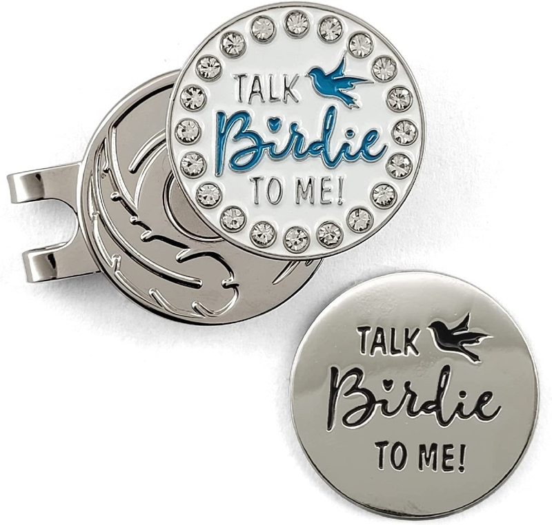 Bling Golf Ball Marker and Hat Clip Talk Birdie to Me Womens Gol
