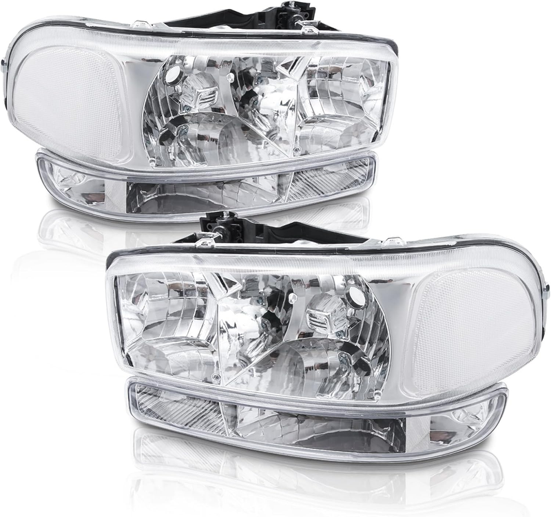 Headlight Assembly for 1999-2006 GMC Sierra 1500 2000-2006 GMC Yukon