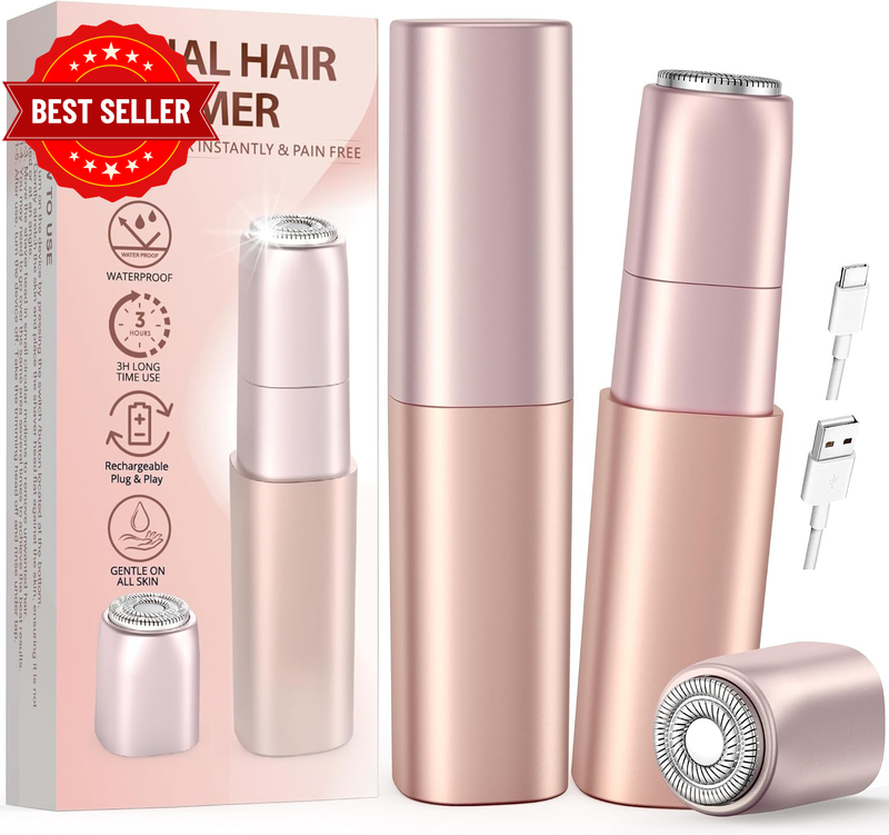 Mini Razor Women'S Facial Hair Remover for Women Rechargeable: 2 X Replacement H