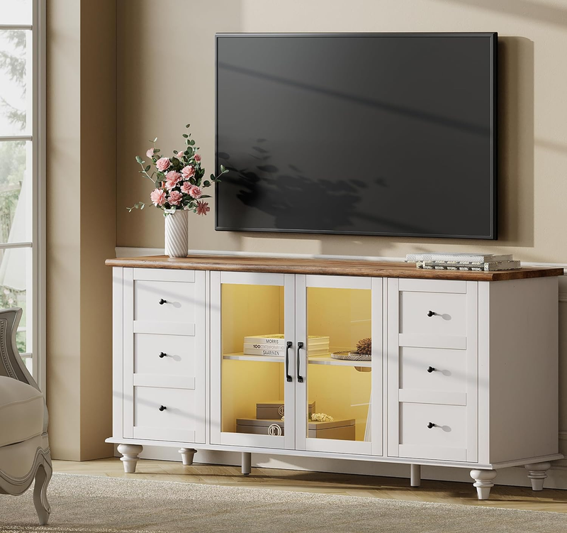 For Tvs Up To 75 Inch,glass And Wood Universal Tv S