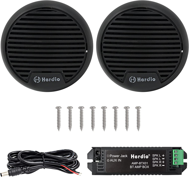 3" Inch Marine Bluetooth Speakers Boat Motorcycle Hot Tub St