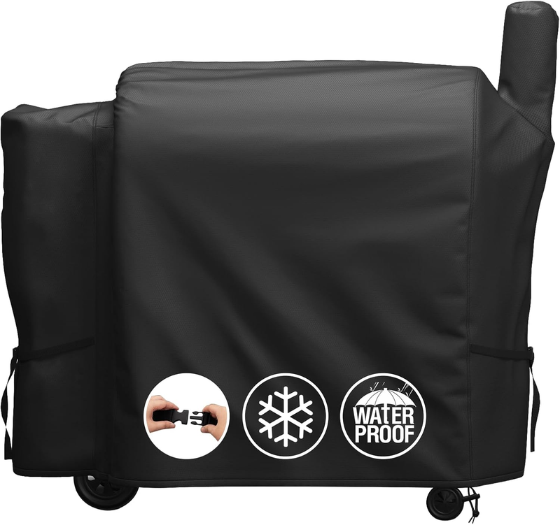 Smoker Cover for Traeger Pro 34 780 Series Waterproof Heavy Duty Black Straps