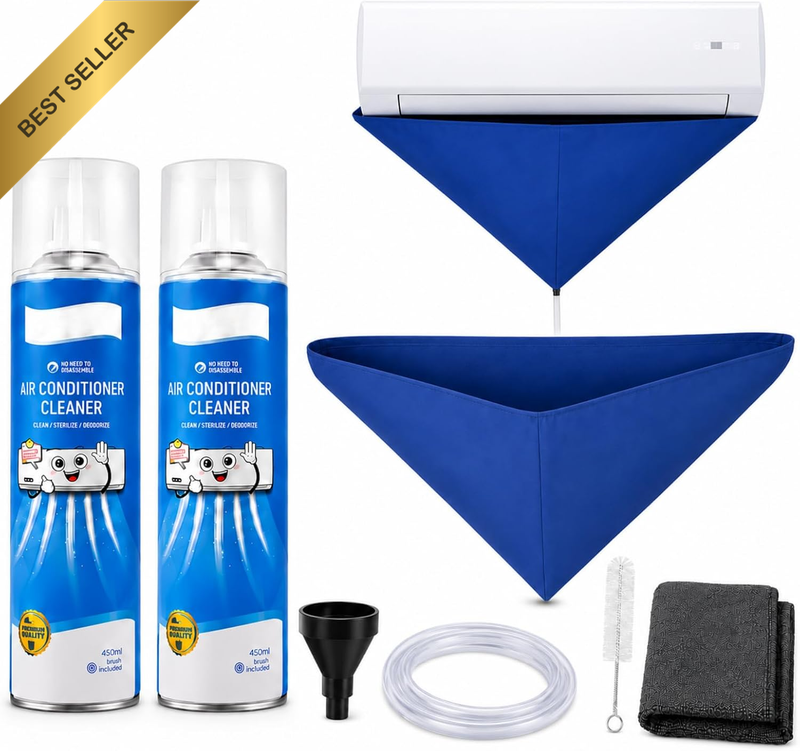 Air Conditioner Cleaning Kit 6PCS – Split System AC Maintenance Tool Set with Wa