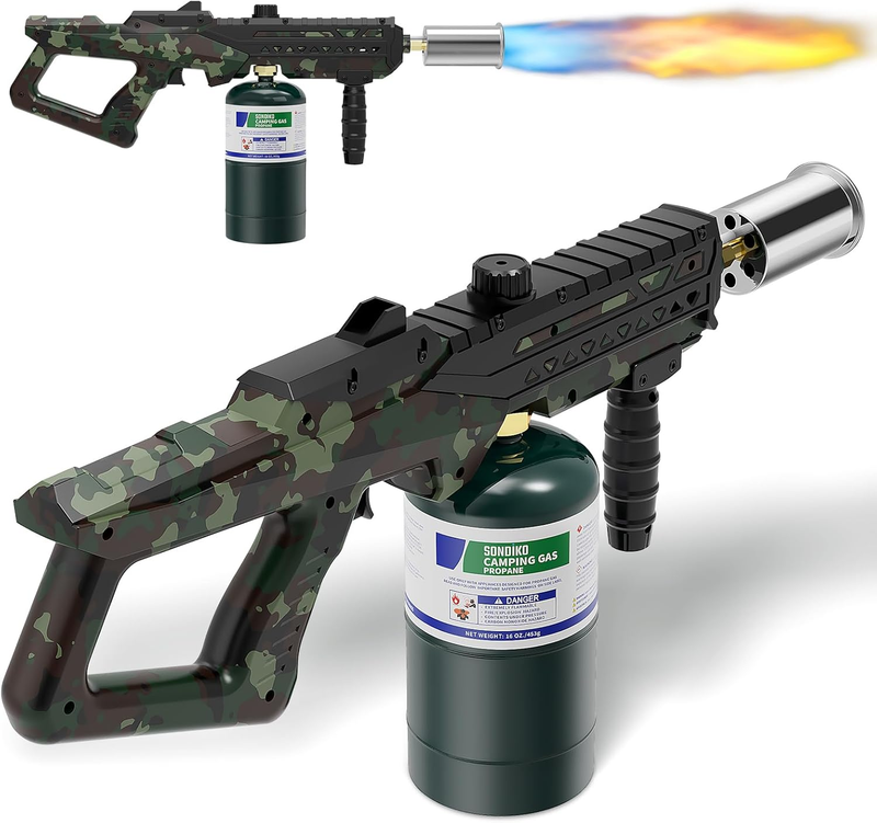 Powerful Cooking Propane Torch Head, Culinary Torch Campfire Starter, Adjustable