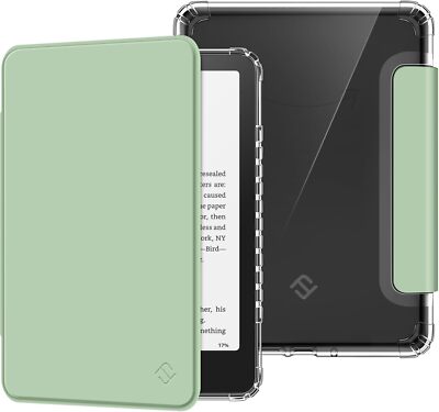 Case for 7'' Kindle Paperwhite (12th 2024) Clear Soft Back Cover Auto Wake/Sleep
