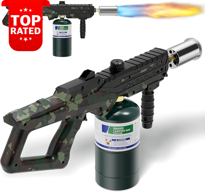 Powerful Culinary Propane Torch Gun Adjustable Flame BBQ Searing Starter Tool
