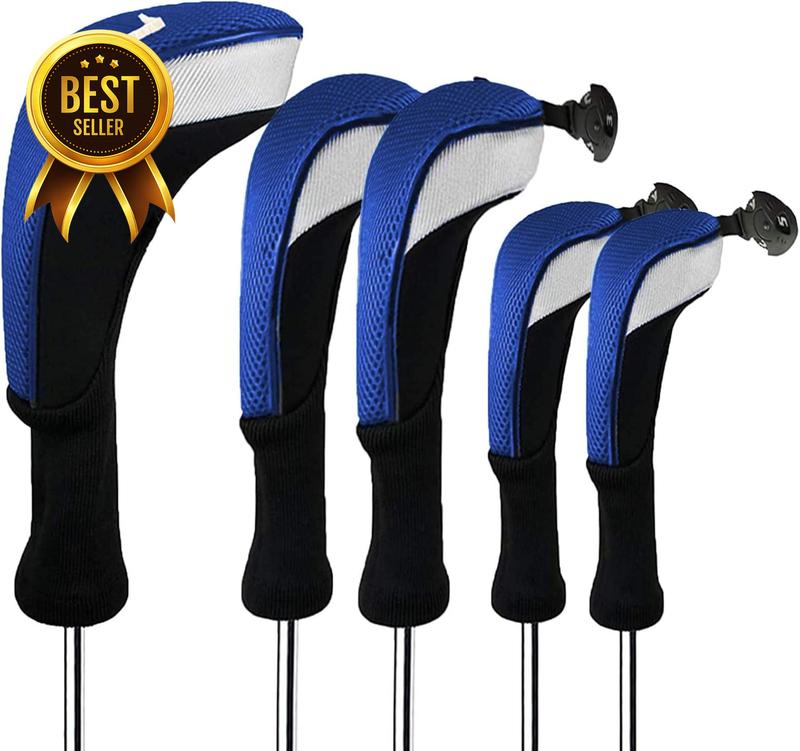 Golf Club Head Covers for Woods Driver Fairway Hybrid Protective Headcovers