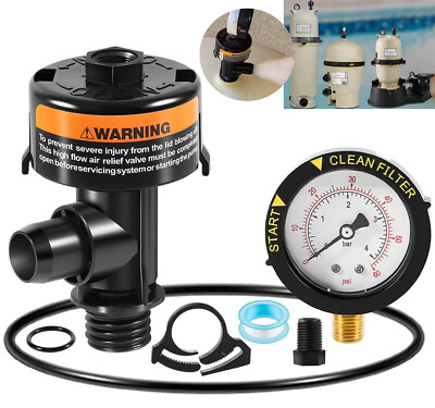 98209800 High Flow Manual Relief Valve + 87300400 O-Ring For Pool and Spa Filter