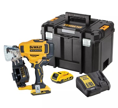 DeWalt DCN45RND2 18v XR Brushless Roofing Coil Nailer 2 x Batteries & Charger