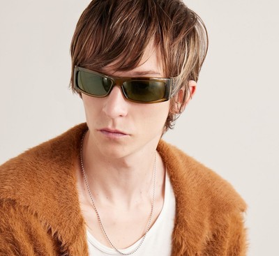 Pre-owned Gucci Gg1492s-003 Brown Sunglasses