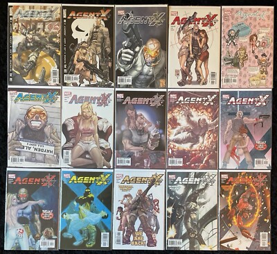 Agent X #1-15 COMPLETE SERIES SET - Marvel Knights Comics 2002 - Deadpool Farts