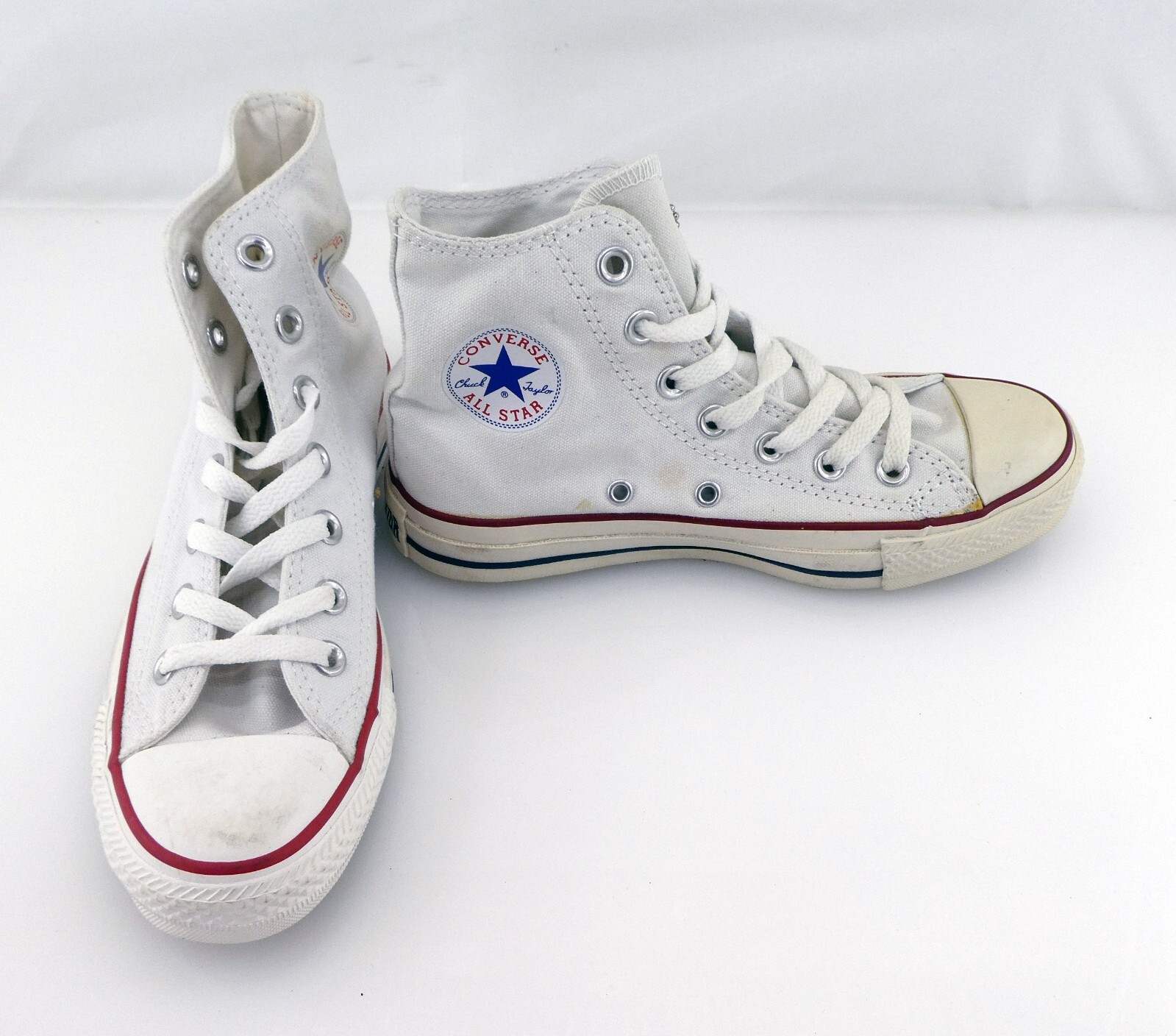 Converse Shoes Chuck Taylor All Star Hi White/Red Sneakers