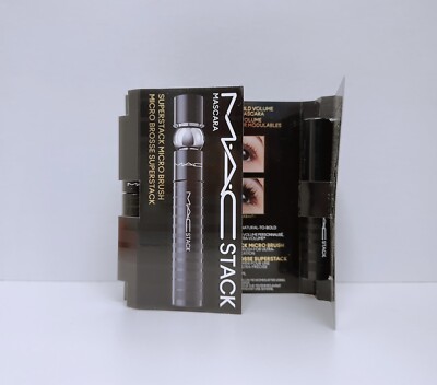 2 X Mac Stack Mascara Super stack Micro Brush Black 0.1 oz / 3ml travel size