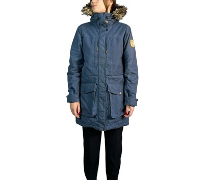 Fjallraven Barents Parka Women's G-1000 Insulated Hooded Jacket Coat Blue Sz XS