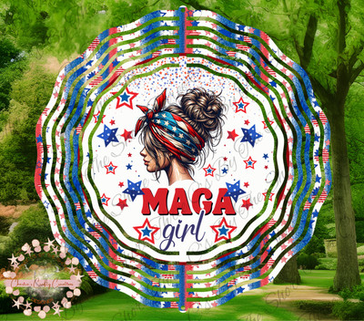 MAGA GIRL 3D 10'' Wind spinner