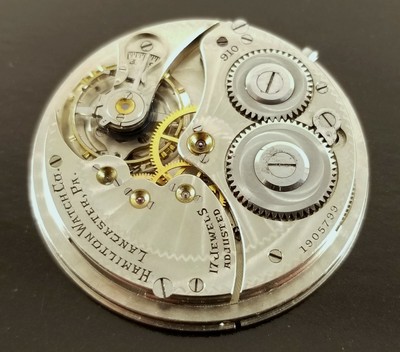 Vintage Hamilton Pocket Watch Movement NOT WORKING 17 Jewels S/N 1905799 Ca.1923