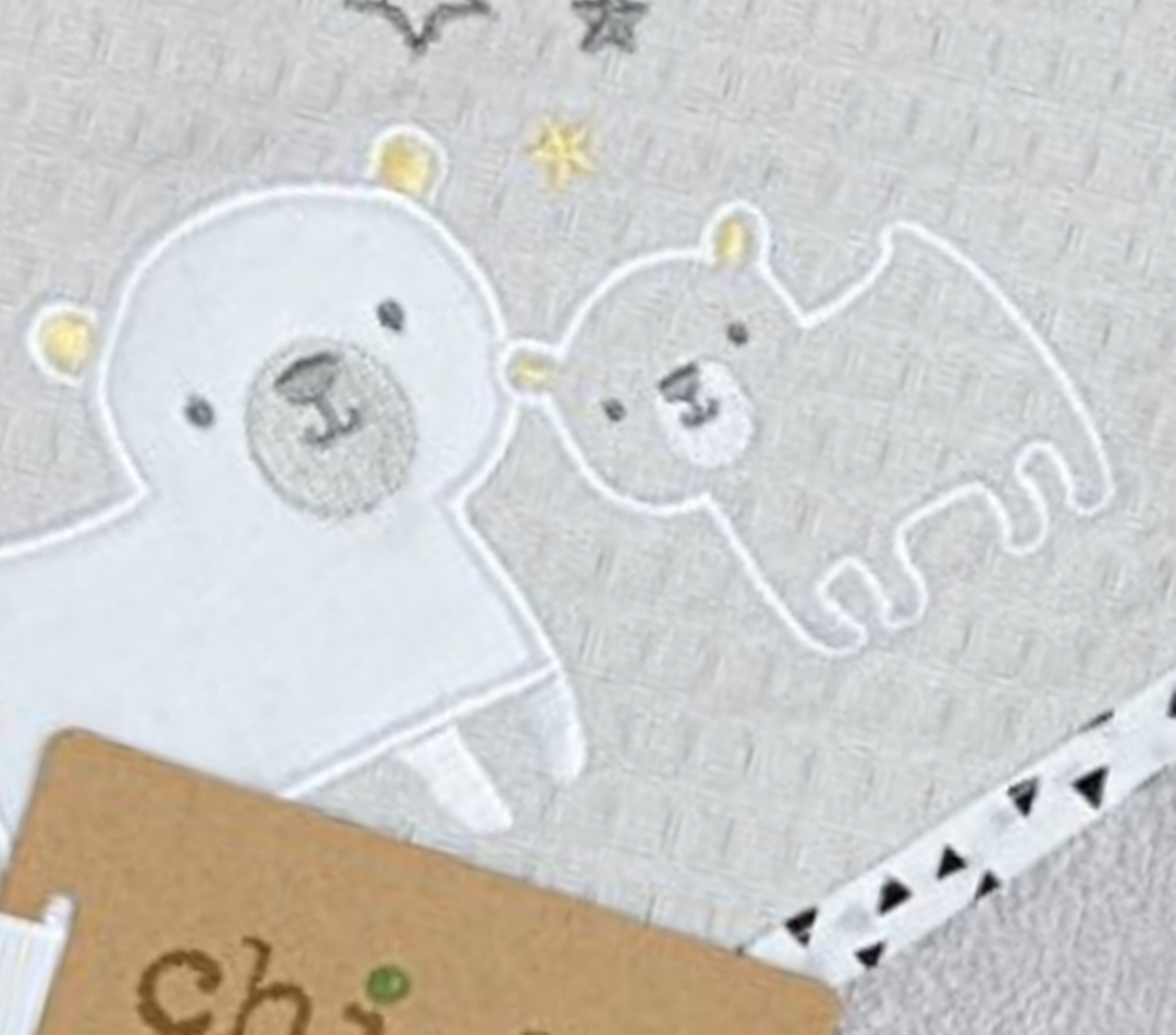 Chickpea Baby Bath Towel Terry Hooded 30 x 30 B Infant Toddler shower gift gray