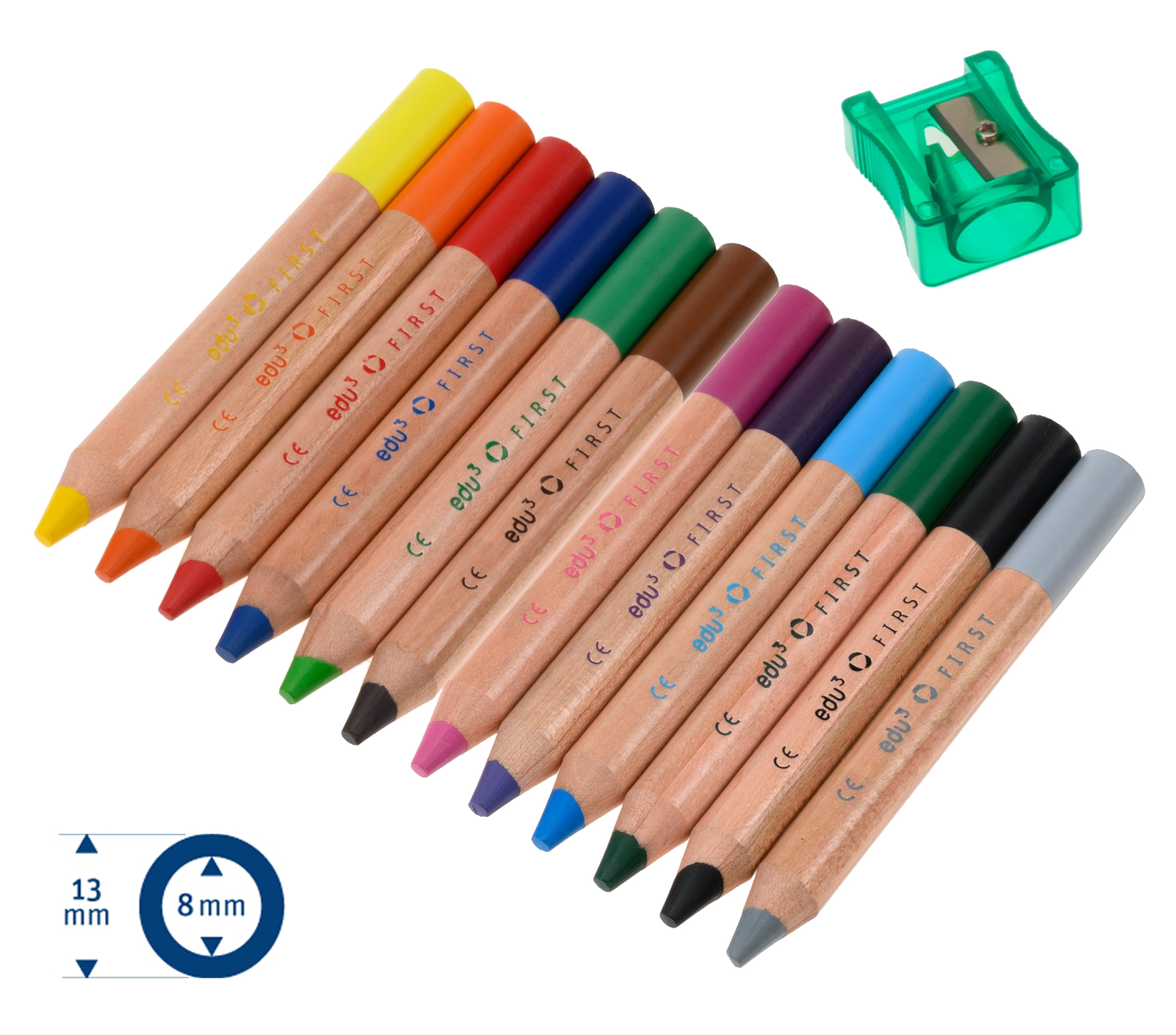 edu³ FIRST 2in1 Buntstifte AUSWAHL dicke jumbo Kita Kinder Farbstifte Malstifte