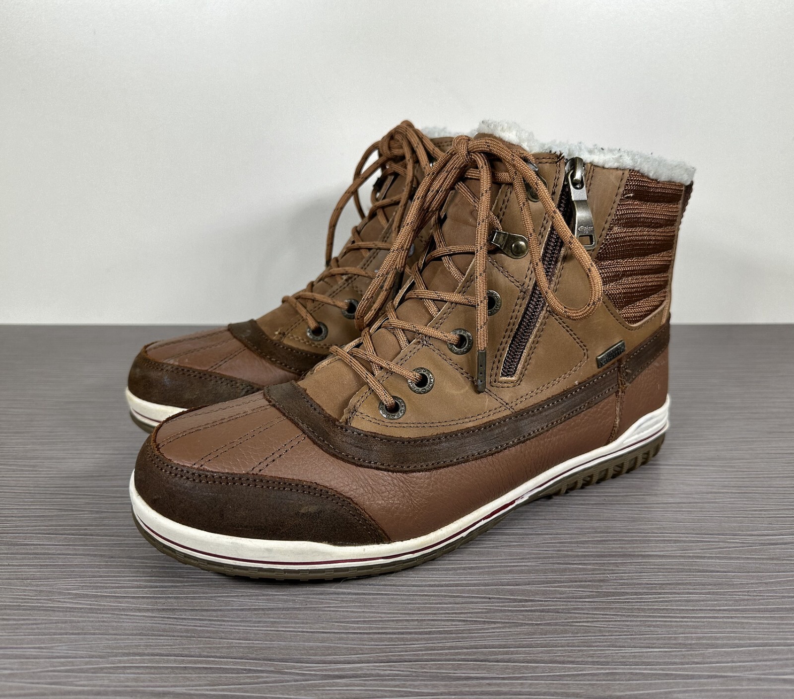 Pajar 3 Tone Waterproof Boot, Brown & Tan Leather, Mens Size 10 - 10.5 US / 43