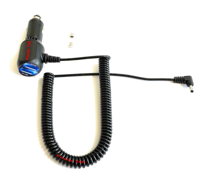CAR Coiled Power Cord with USB for Cobra RAD 480i, RAD 380 Radar Detector