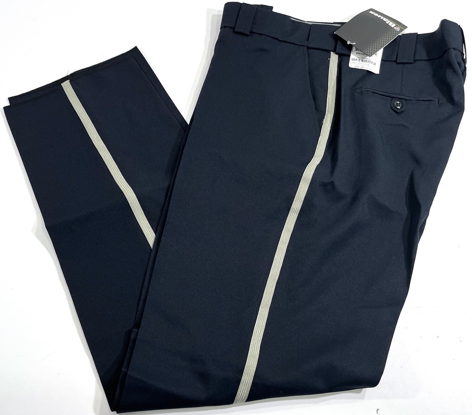 スーツ SEEALL: EASY PANTS NAVY STRIPE Navy-pinstripe-flat-front-suit
