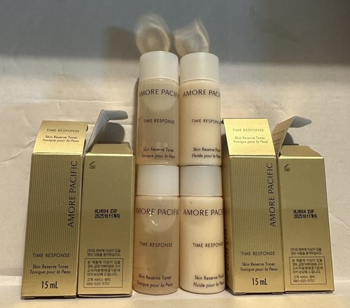 AMOREPACIFIC TIME RESPONSE Skin Reserve Fluid 2 Pcs & Toner 15ml x 2 Pcs = 4 Pcs