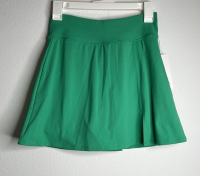 Yogalicious NUDE TECH RIB AND TONIC TENNIS SKORT SMALL GREEN NEW