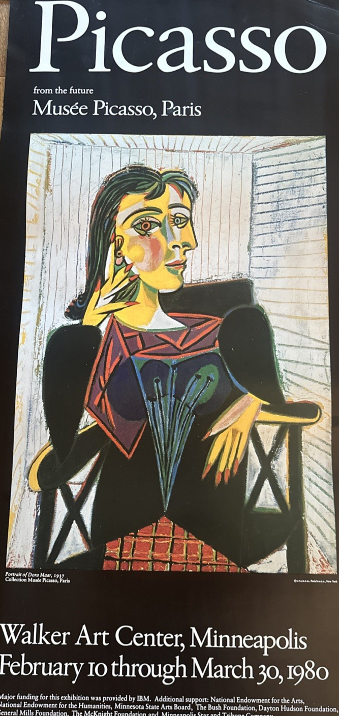 Vintage Walker Art Center 1980 Picasso Exhibit Portrait of
