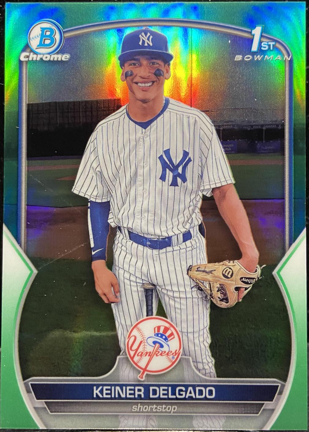 2023 Bowman Chrome Keiner Delgado BCP-191 Green Refractor Rookie Card /99