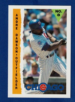ANDRE DAWSON 1990 Marathon Oil Stadium Giveaway PROMO Card Chicago Cubs SGA^