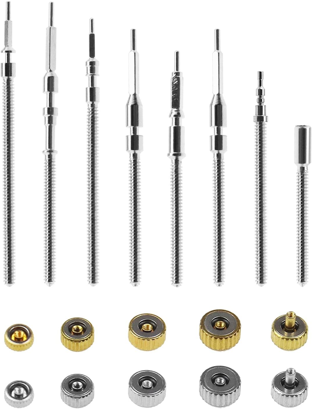 162Pcs Watch Repair Kit Copper Stainless Steel Watch Stem Extender Watch Crowns