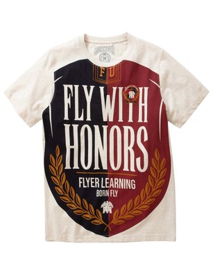 

Мужская футболка Born Fly Oatmeal Heather Fly с отличием, Oatmeal heather/multi-colored