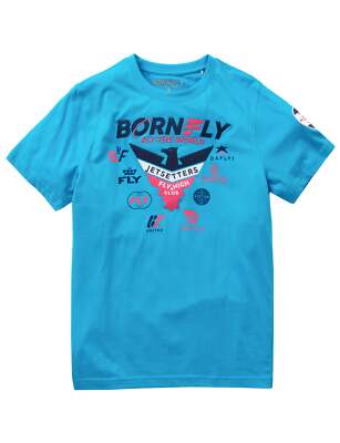 

Мужская футболка Born Fly Blue Jetsetters, Blue/multi-colred