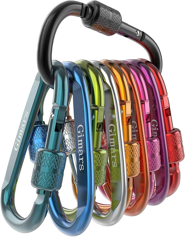 Mini Karabiner mit Schraubverschluss für Camping Wandern Angeln Schlüsselanhänger