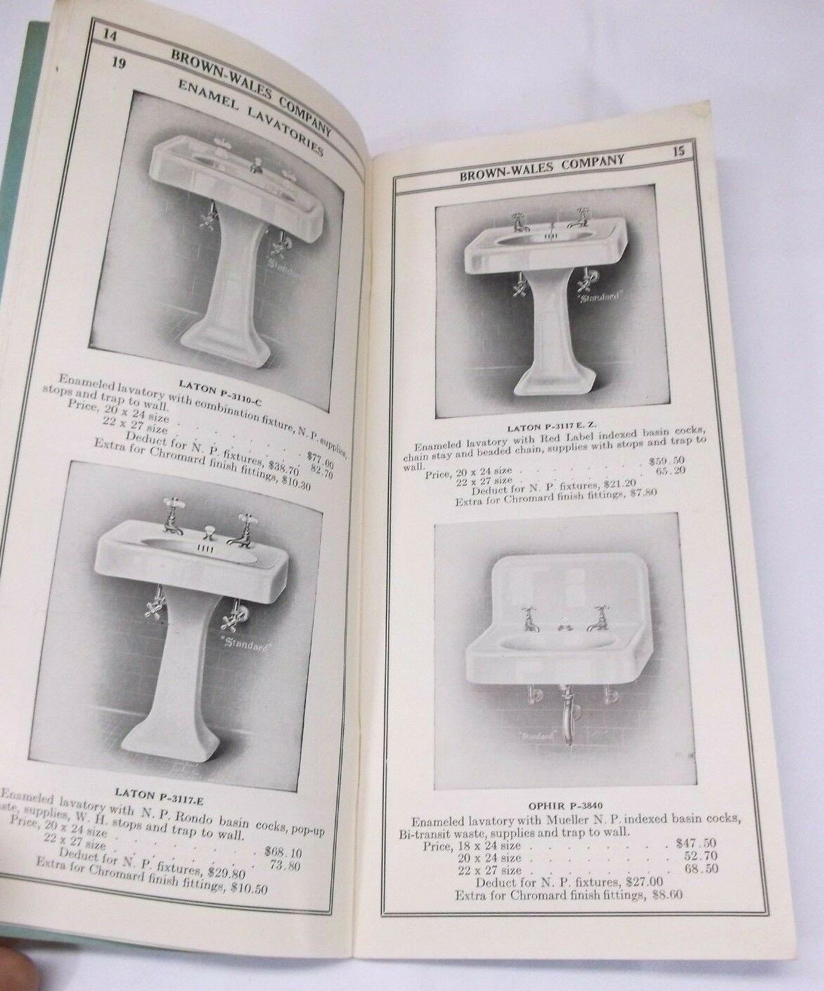 VTG 1929 Brown-Wales Co Plumbing & Steam & Water Goods Price Guide Catalog