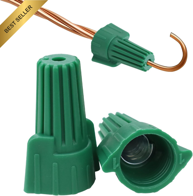 150PCS Bulk Pack Winged Ground Wire Connector Nuts with Hole, Quick Twist-On PP