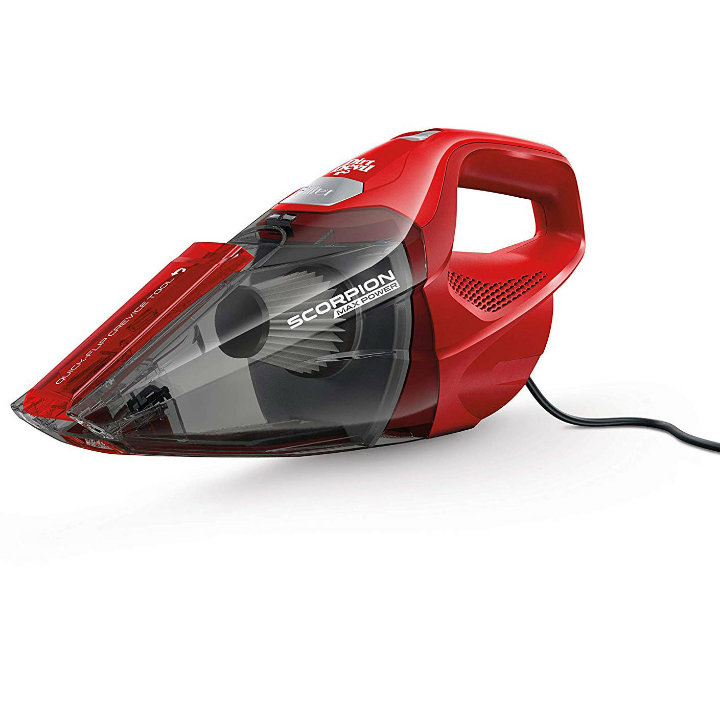 Dirt Devil Hand Vacuum Cleaner Quick Flip Crevice Tool Lightweight Bagless Red 46034896462 | eBay