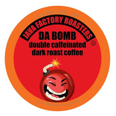 Java Factory Coffee Pods High Caffeine Coffee Keurig K Cup Brewers Da Bomb 40-Ct