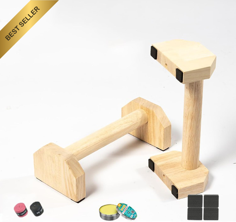 Push Up Bars 13in1 Wooden Parallettes Handles Home Gym
